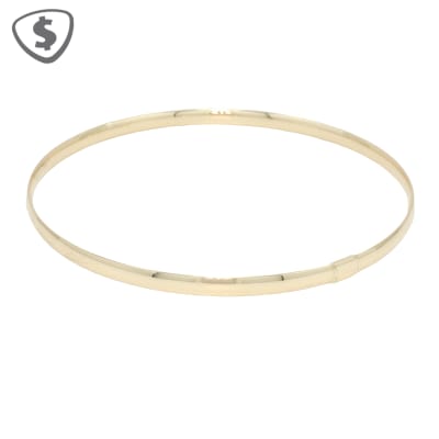14ct Yellow Gold 4mm Slip On Bangle