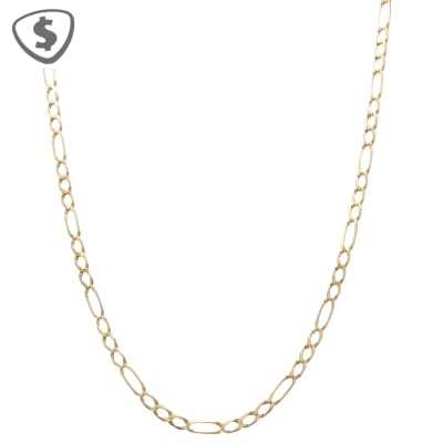 9ct Yellow Gold Figaro Link Necklace