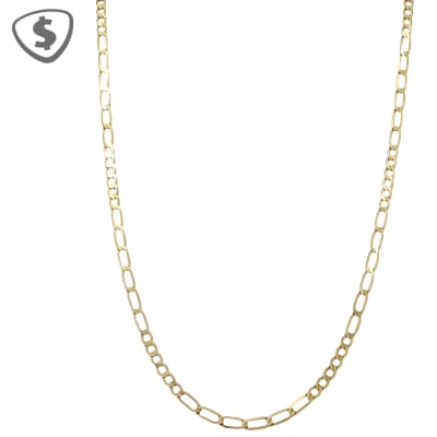 9ct Yellow Gold Figaro Link Necklace