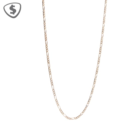 9ct Yellow Gold Classic Figaro Link Necklace, Featuring an Alternating Sequence of Three Short Round Links and One Elongated Creates a Classic Texture That Lays Smoothly Against the Skin. Ideal for Wearing Solo or Layering with Other Pieces.