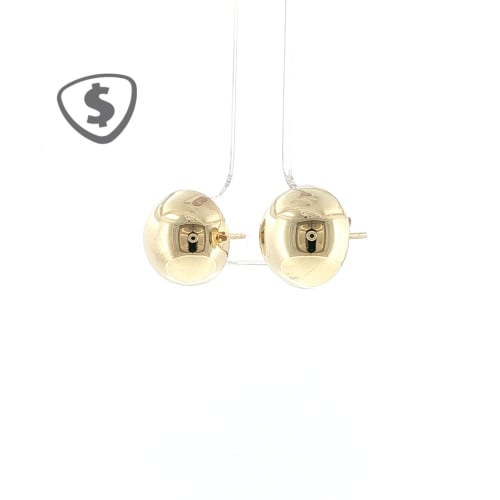 9ct Yellow Gold Domed Stud Earring Set, Perfect for Everyday Wear.