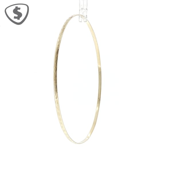 9ct Yellow Gold 2mm Hammered Bangle