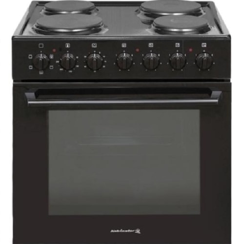 PreOwned Kelvinator Black 60cm 4 Electric Solid Stove (Kbu60bs