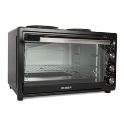 Amber 45l Mini Kitchen Countertop Oven And Double Plate Stove Cash