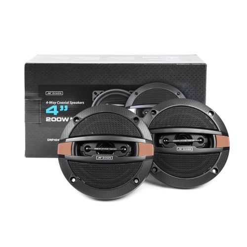 Dixon 200w 4” Coaxial 4Way Full Range Car Speakers Cash Crusaders