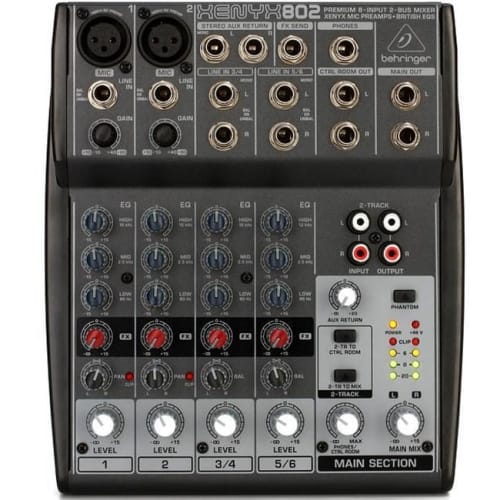 Pre Owned Behringer 6ch Dj Line Mixer Xenyx 802 Cash Crusaders