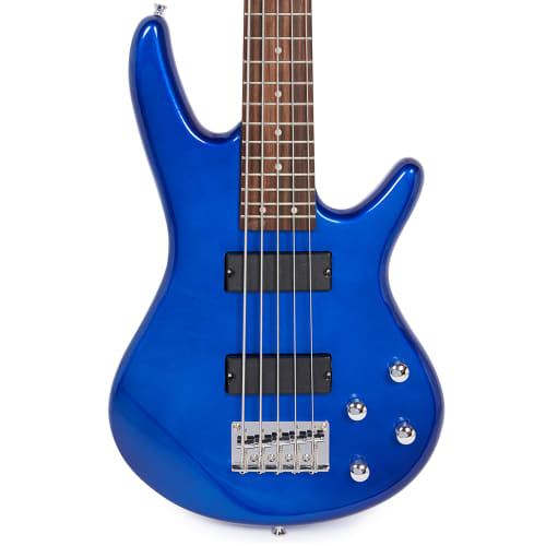PreOwned Sanchez 5String Blue Bass Guitar (SzbJb5) Cash Crusaders