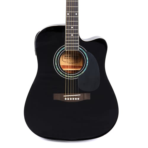 PreOwned Sanchez 38" Black Acoustic Guitar (AC38l1/3ts) Cash