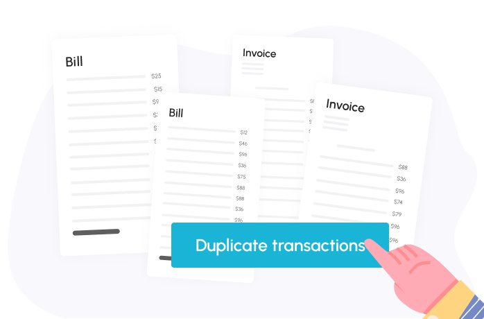 Duplicating a transaction that is expected to be repeated