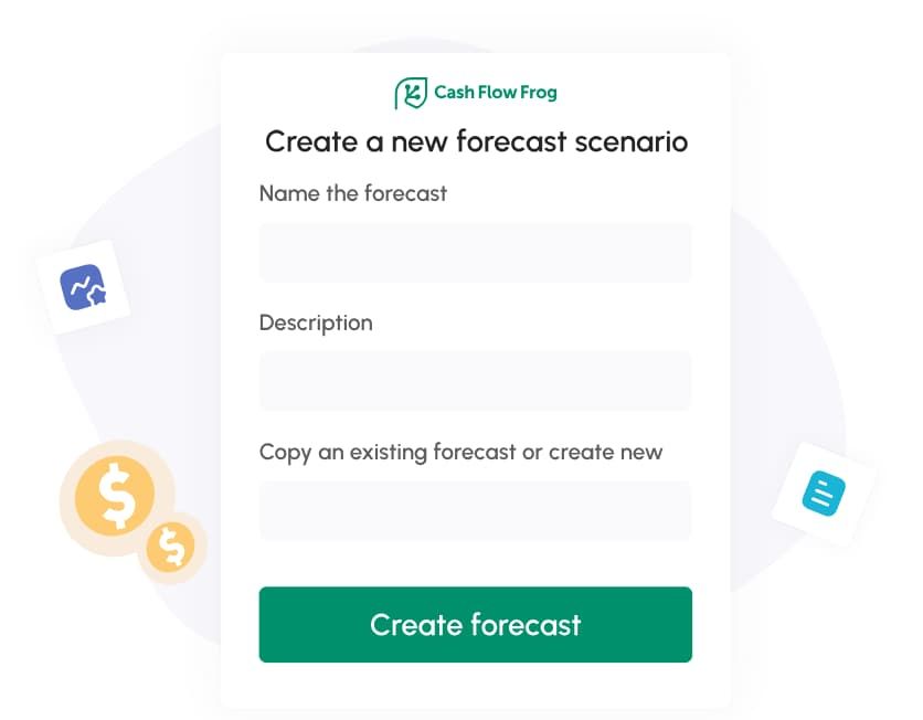 Forecast scenario feature on Cash Flow Frog
