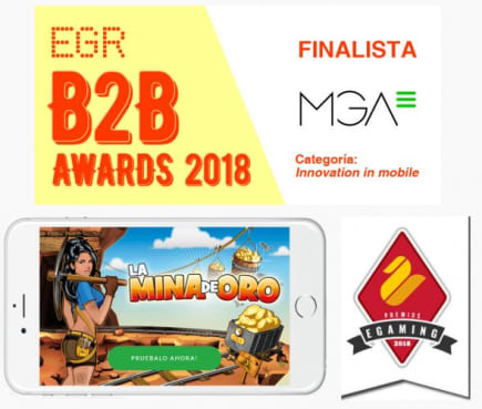 MGA la desarrolladora de tragaperras online finalista de los premios EGR B2B 2018 Awards y e-Gaming