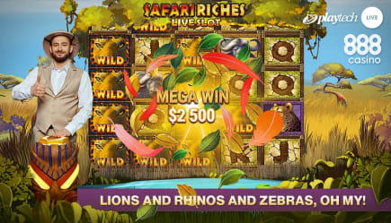 Safari Riches Live la tragaperras en vivo de 888 Casino