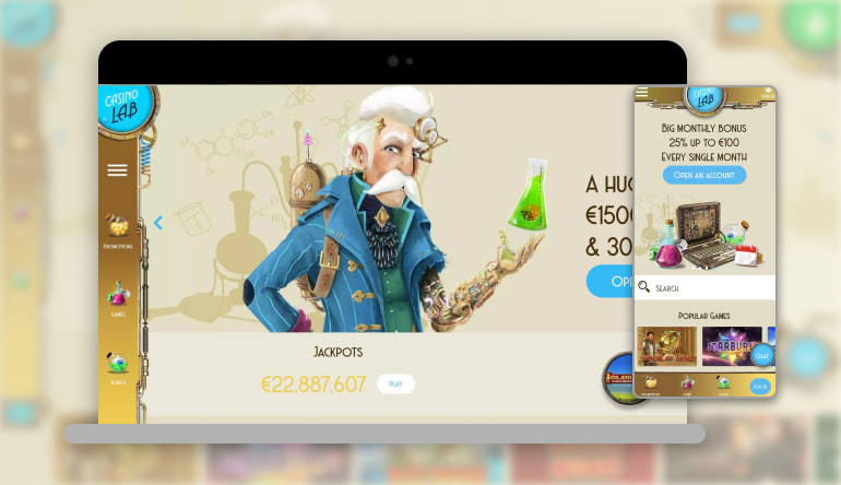 Image showing Casino Lab on mobile and desktop