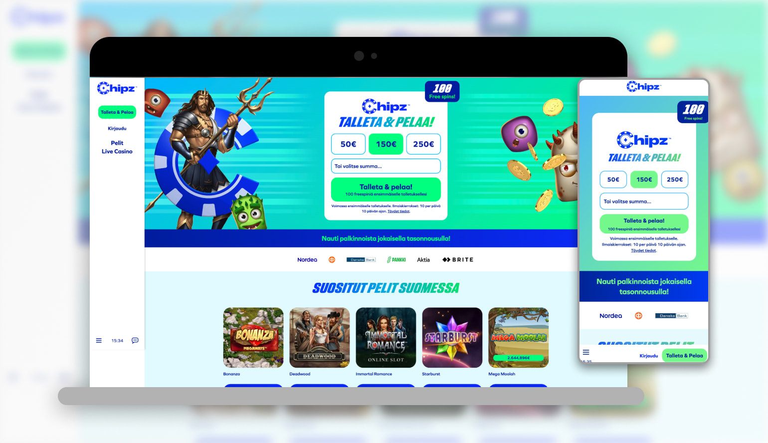 Chipz on Desktop and mobile devices