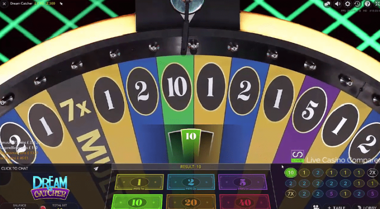 EVOLUTION GAMING'S DREAM CATCHER LIVE WHEEL