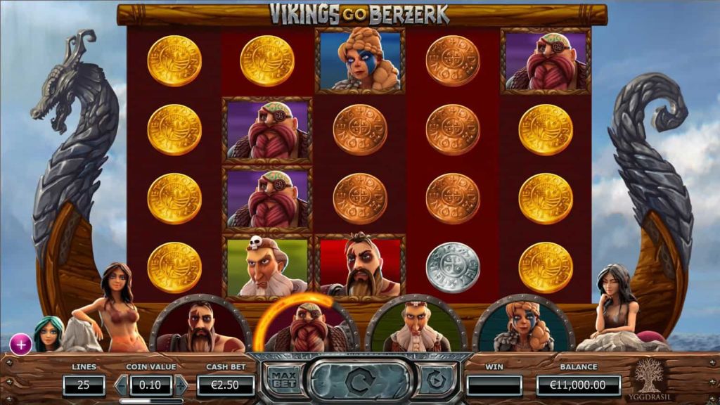 Yggdrasil - Vikings go berzerk -reels - casinogroundsdotcom