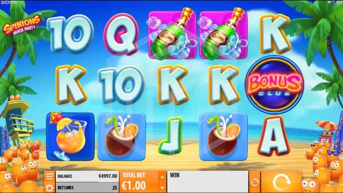 Spinions beach party slot review