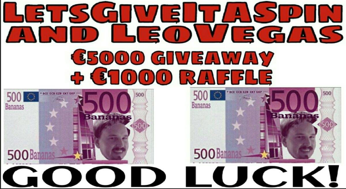 Leovegas raffle with Letsgiveitaspin