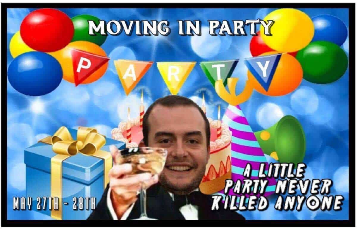 Reggie’s Moving In Party – Report and Pics