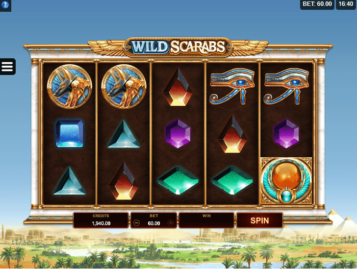 Wild scarabs slot game