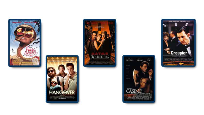 5 of the best casino movies: great casino movies tips; Rounders, Casino, Fear and Loathing in Las Vegas, Croupier, The Hangover