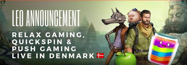 Great News for DK! QuickSpin, Relax and Push Gaming now available at LeoVegas