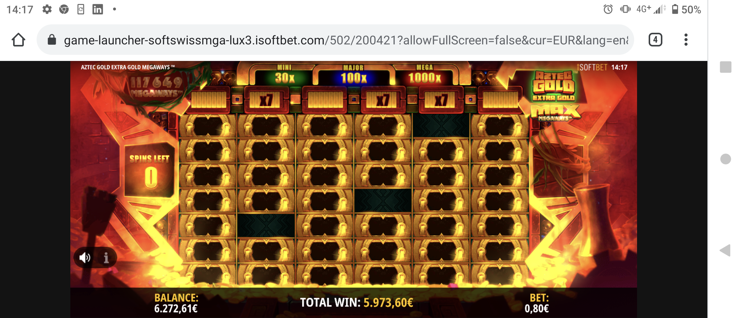 Aztec Gold Megaways slot by iSoftBet: win up to 19200x