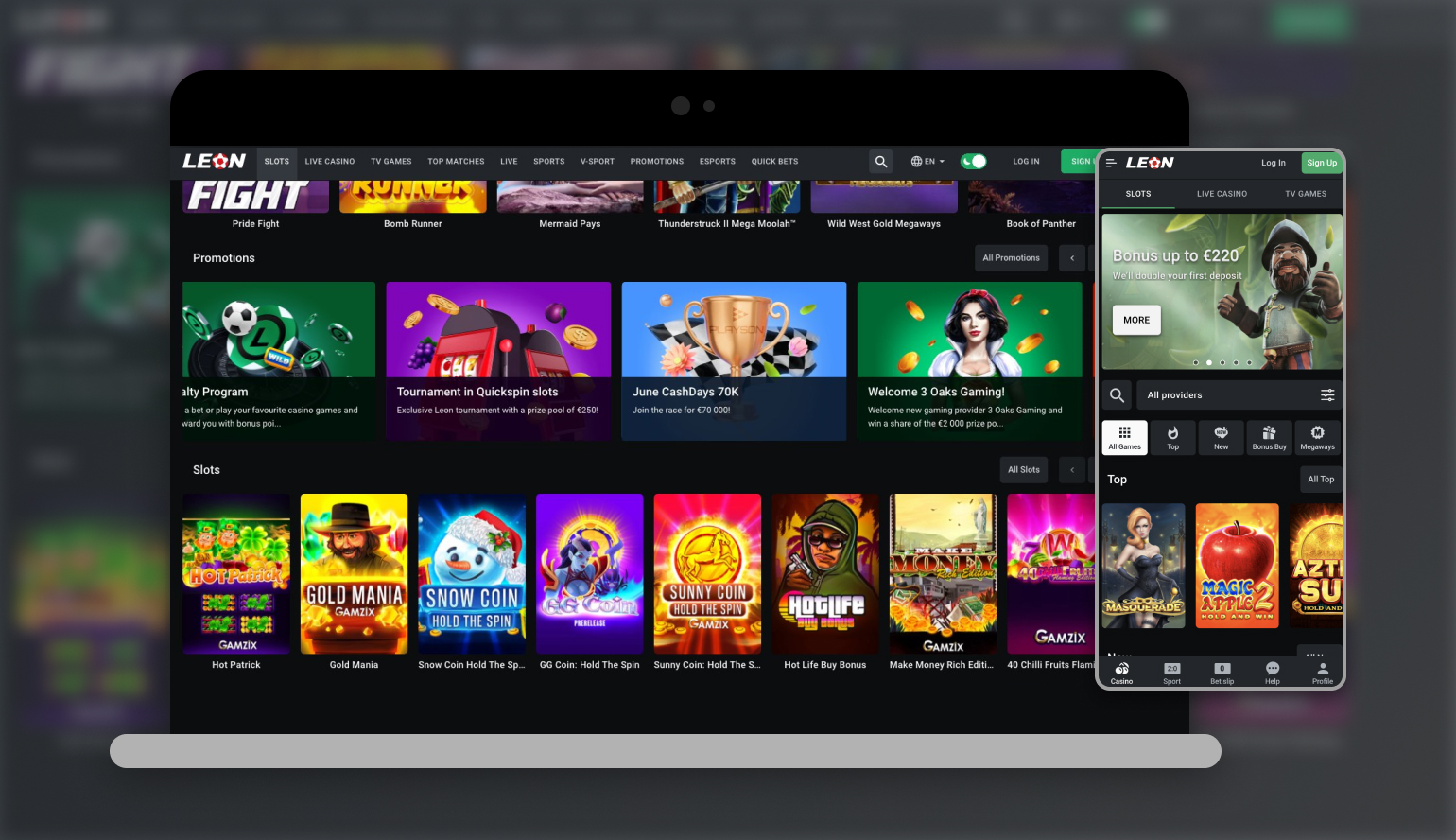 Leon Casino Dashboard