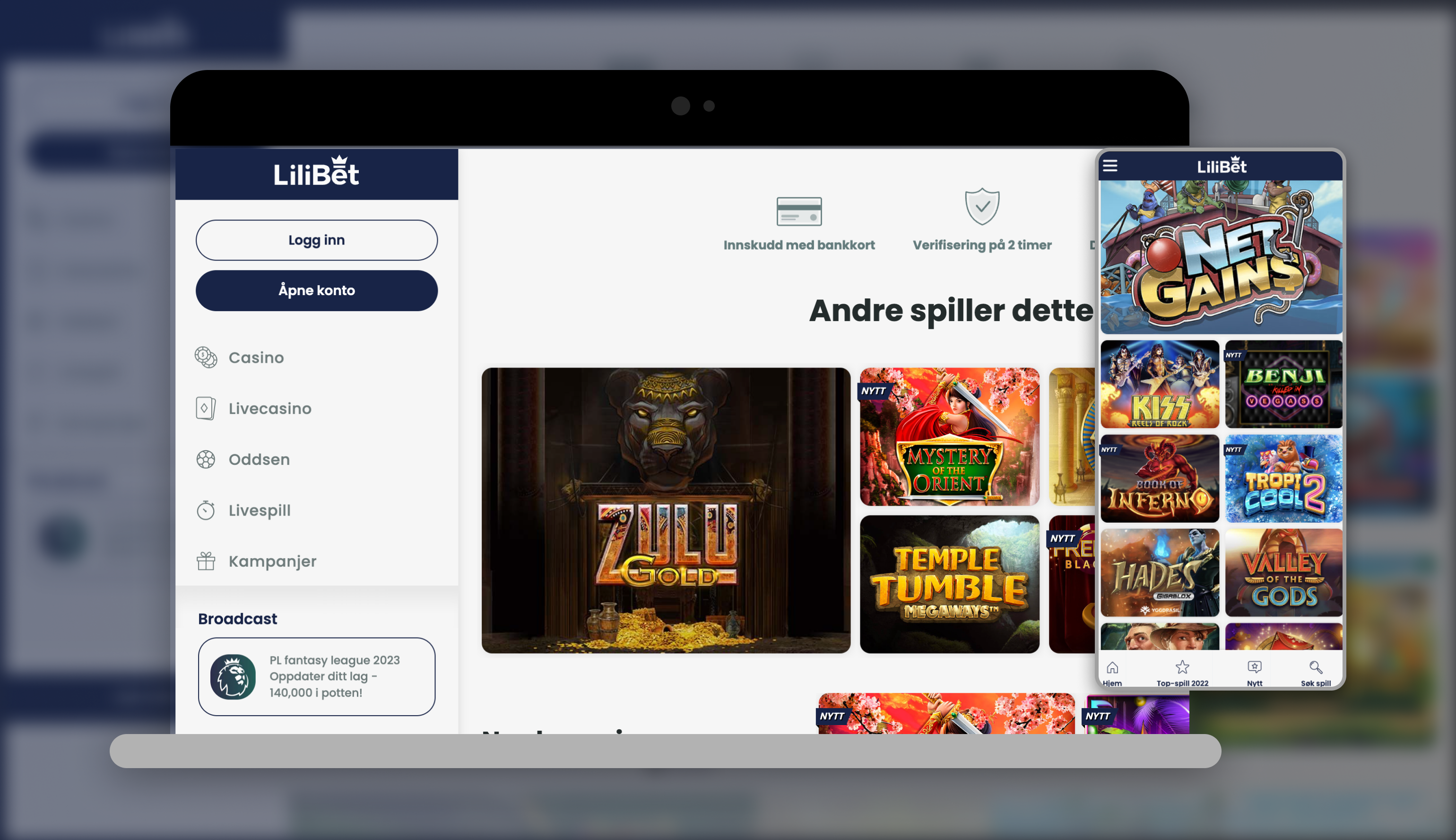 Lilibet casino introduksjonsbilde