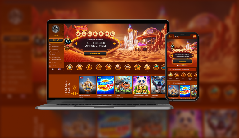 Vegazone casino interface