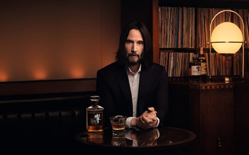 The Latest Celebrity Partnership Keanu Reeves And Suntory