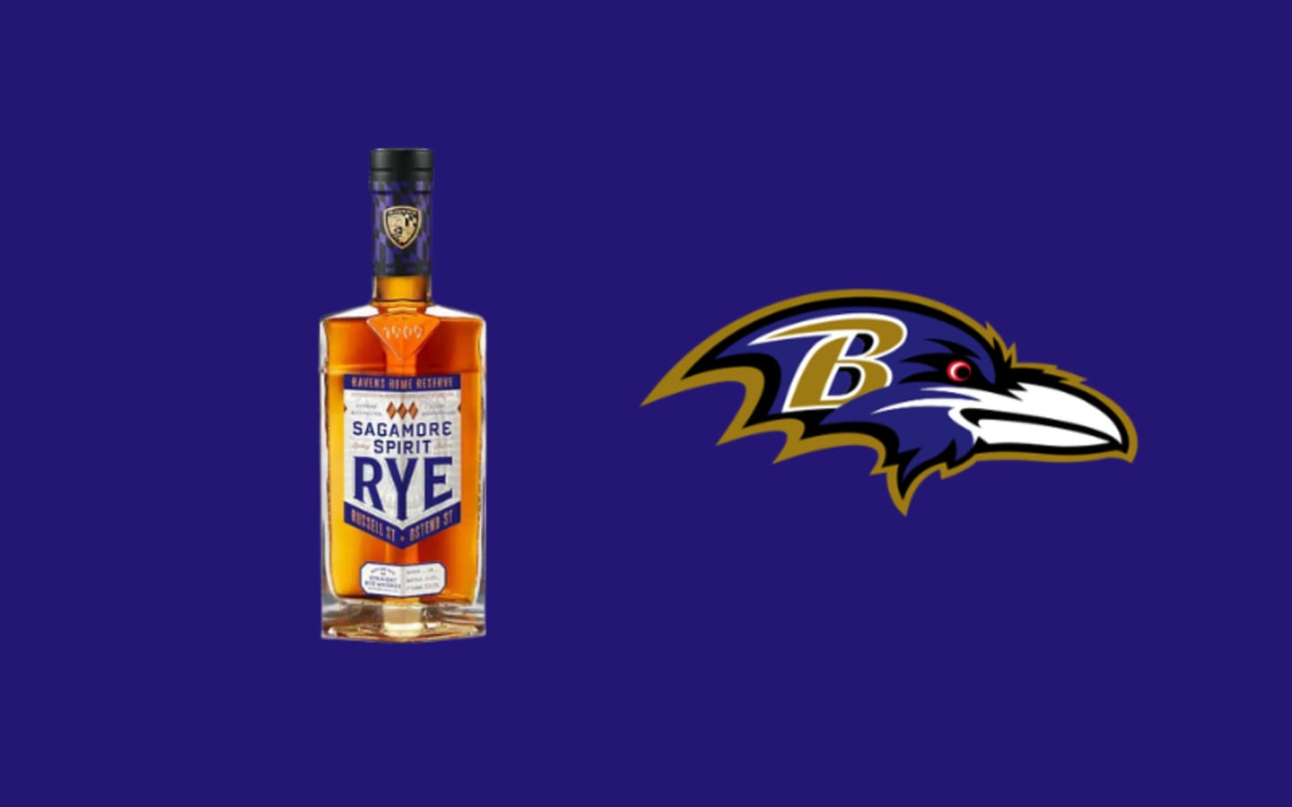 Baltimore Ravens Announce Exclusive Partnership with Sagamore Spirit Unveiling Ravens Home Reserve Rye Whiskey