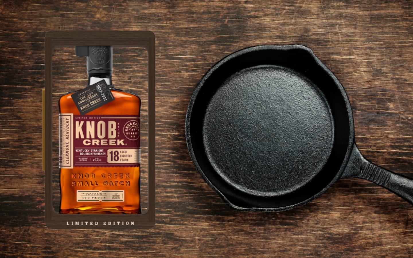 Knob Creek 18 Year Old Bourbon Returns with Exclusive Cast Iron Skillet Set