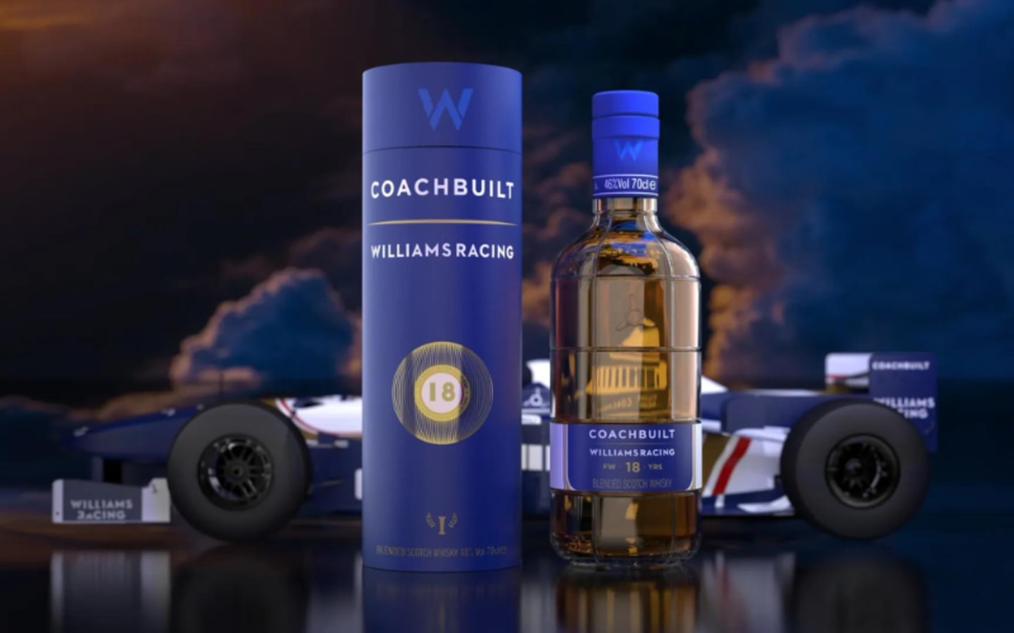 Coachbuilt and Williams Racing Unveil Exclusive 18YearOld Blended Scotch Whisky