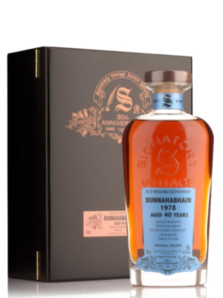 Bunnahabhain 40 Year Old 1978 (cask 2587) - 30th Anniversary Gift Box (Signatory) 700ml bottle - Scotch Whisky whisky