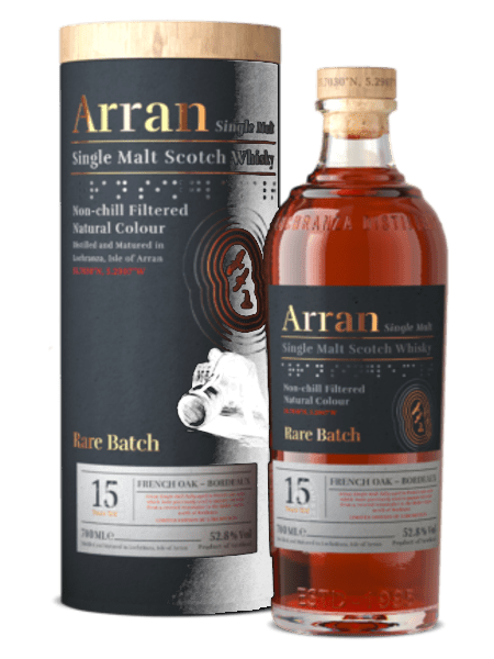 Arran 15 Year Old Rare Batch – French Oak Bordeaux 700ml bottle - Scotch Whisky whisky