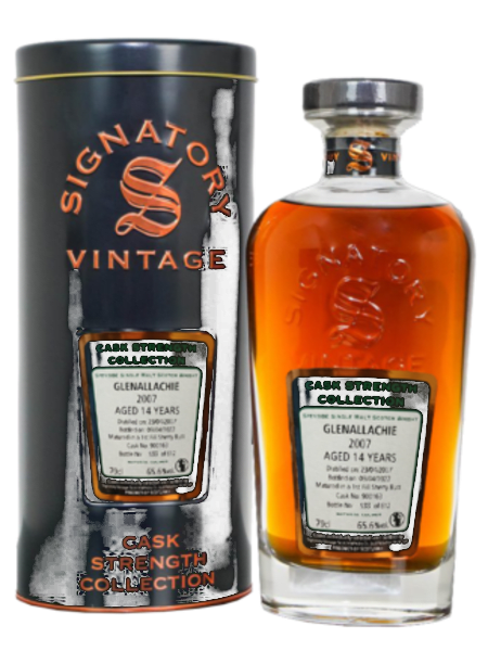 Glenallachie 14 Year Old 2007 (cask 900163) - Cask Strength Collection (Signatory) 700ml bottle - Scotch Whisky whisky
