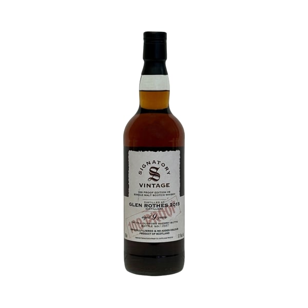 Signatory Vintage Glenrothes 8 Year Old 100 Proof Series 700ml bottle - Scotch Whisky whisky