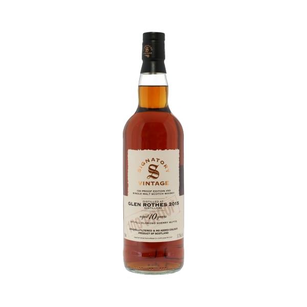Signatory Vintage Glen Rothes 2015 10 Year Old 100 Proof Edition #50 700ml bottle - Scotch Whisky whisky
