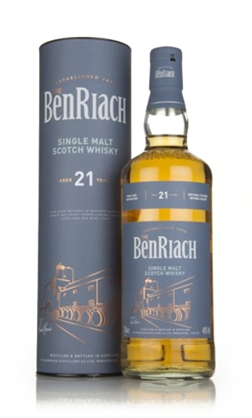 benriach 21 year old 700ml bottle - Scotch Whisky whisky