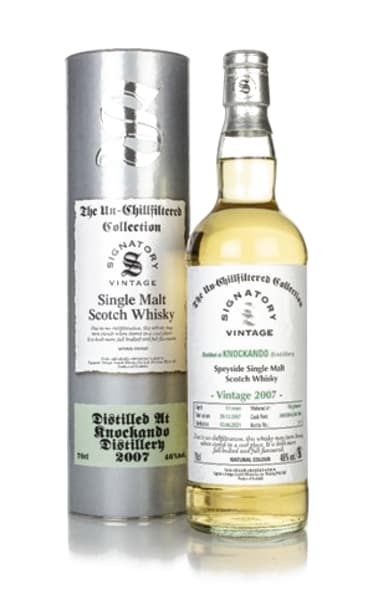 Knockando 13 Year Old 2007 (casks 304100 & 304104) - Un-Chillfiltered Collection (Signatory) ml bottle - Scotch Whisky whisky