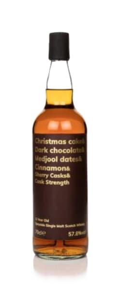 christmas cake & dark chocolate & medjool dates & cinnamon & sherry casks & cask strength 12 year old (batch 01) 700ml bottle - Scotch Whisky whisky
