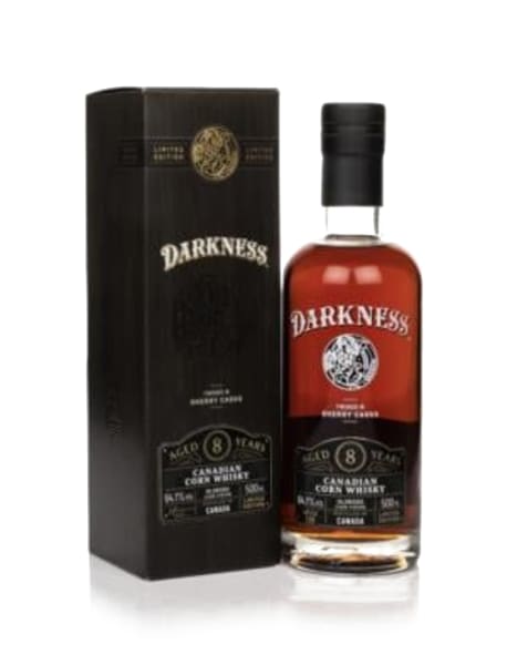 canadian corn whisky 8 year old oloroso cask finish (darkness) 500ml bottle - Canadian Whisky whisky
