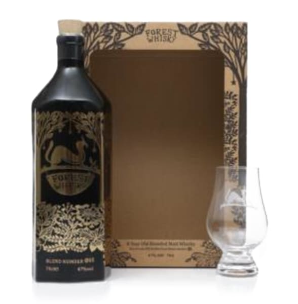 forest whisky blend number eleven gift set with glass 700ml bottle - English Whisky whisky