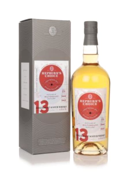 miltonduff 13 year old 2009 - hepburn's choice (langside) 700ml bottle - Scotch Whisky whisky