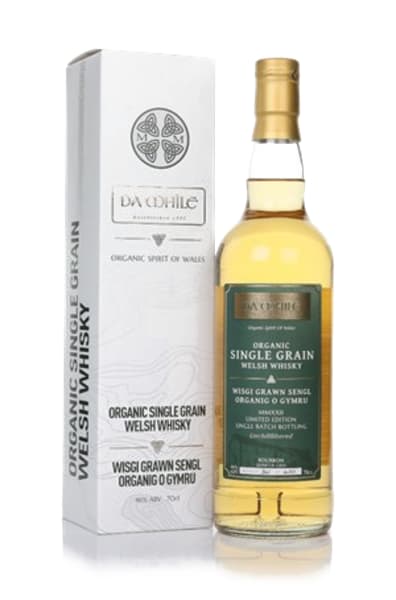 Dà Mhìle Organic Single Grain - Bourbon Quarter Cask 700ml bottle - Welsh Whisky whisky