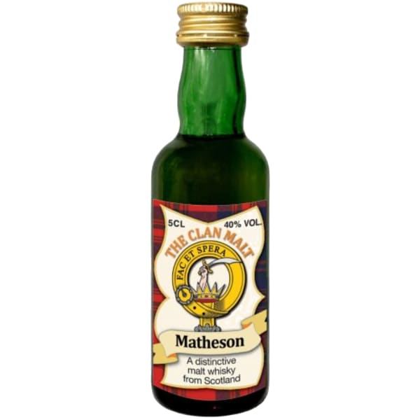 Matheson Clan Crest Miniature Whisky Collectable 50ml bottle - Scotch Whisky whisky