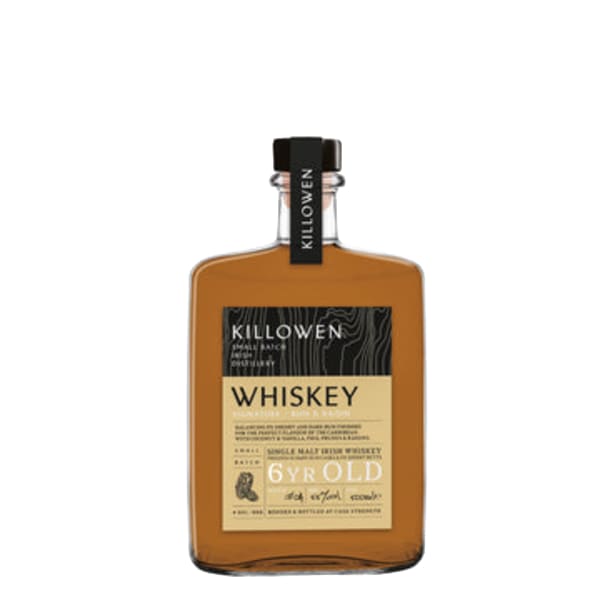 Killowen Whiskey 6 Year Old – Signature Rum & Raisin 700ml bottle - Irish Whiskey whisky