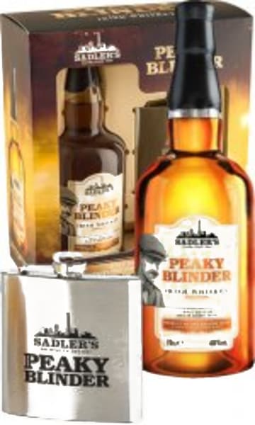Peaky Blinder Irish Whiskey 50ml Gift Pack with Hip Flask 700ml bottle - Scotch Whisky whisky