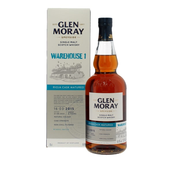 Glen Moray 2015 8 Year Old Rioja Matured Warehouse 1 700ml bottle - Scotch Whisky whisky